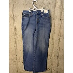 J. Crew Women's Size 26 1996 Slim Wide Leg Medium Wash NWT Classic Button Fly